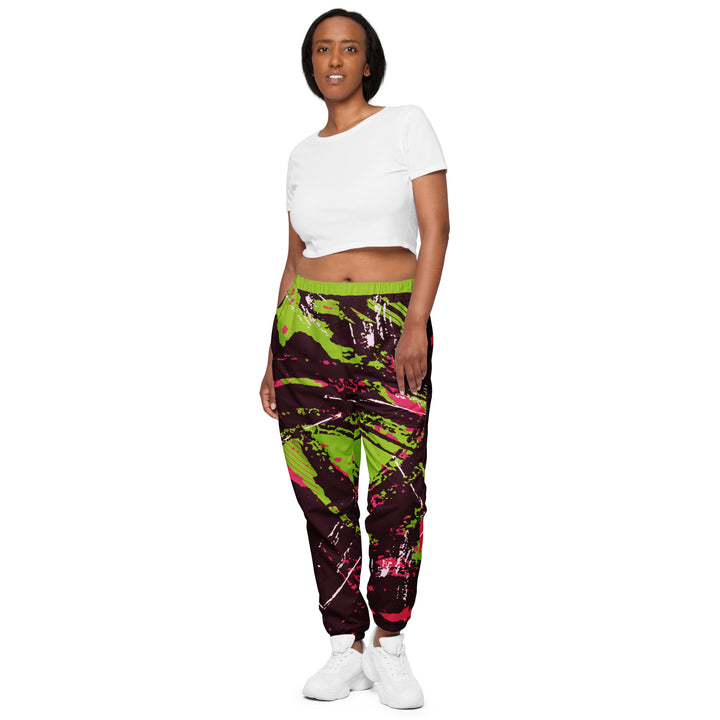 Unisex Track Pants - Green-Pink Stir