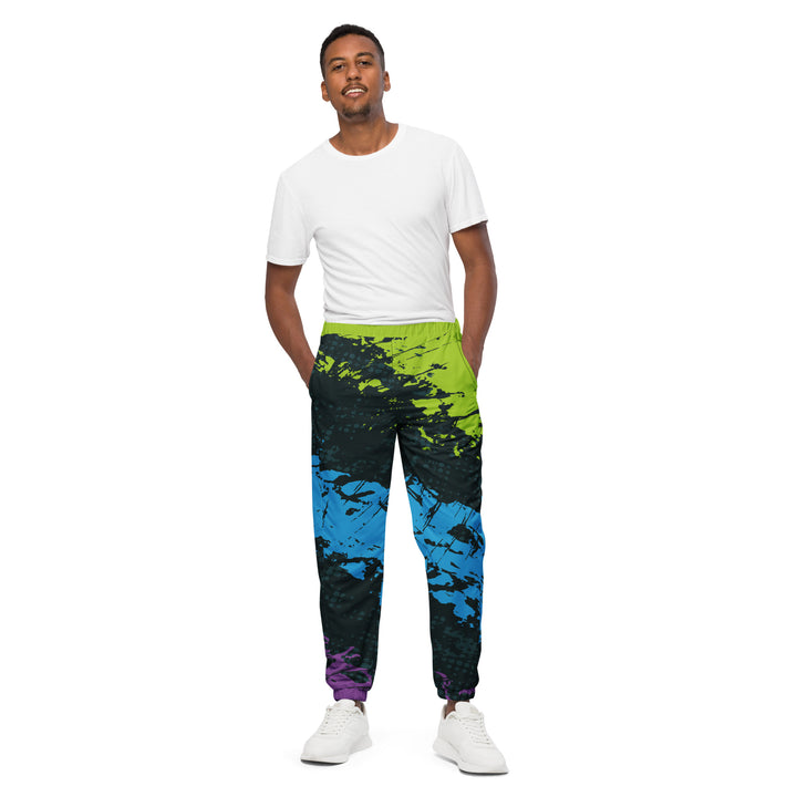 Unisex Track Pants - Blue-Green Stream