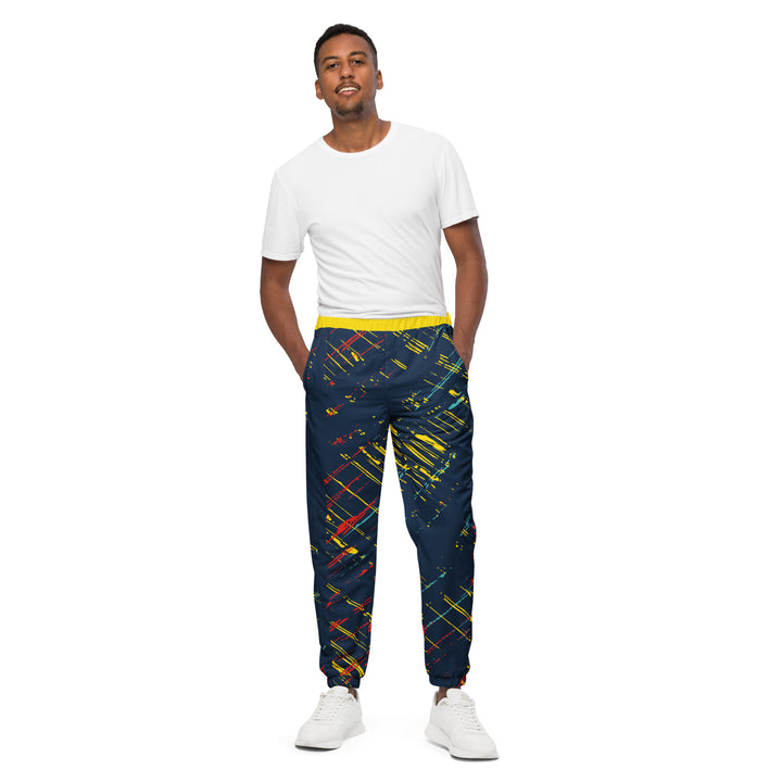 Unisex Track Pants - Blue-Yellow Hide