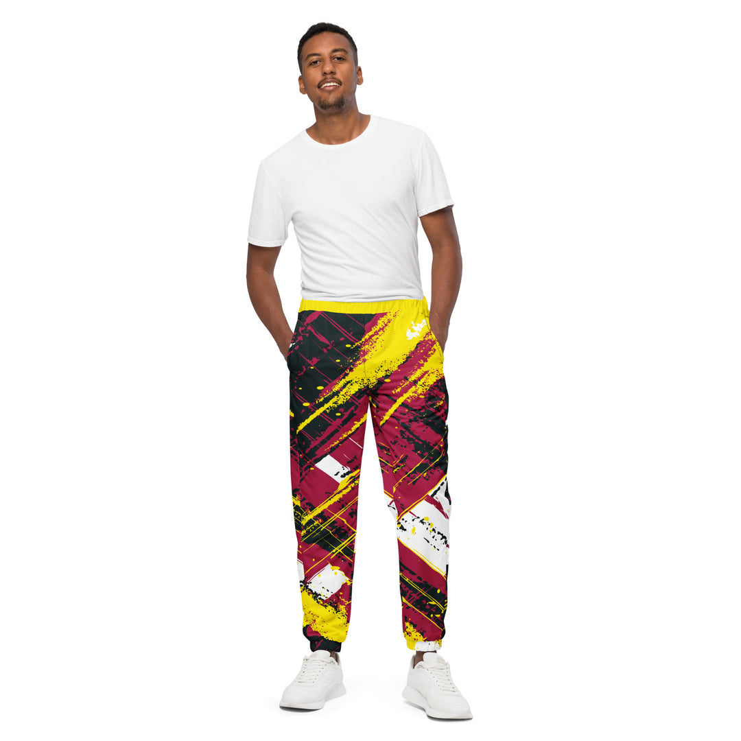 Unisex Track Pants - Red-Yellow Emotion