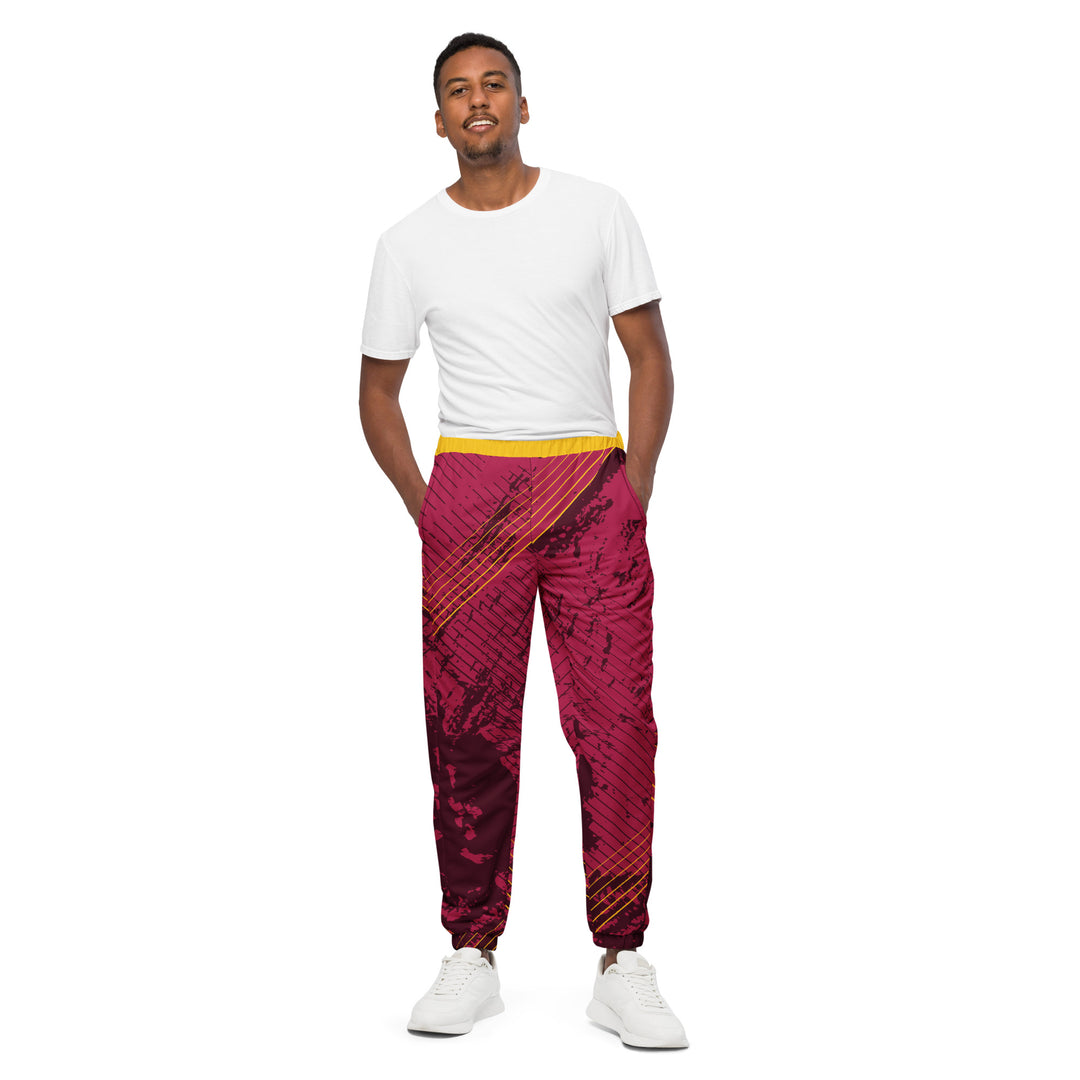 Unisex Track Pants - Red-Yellow Plasma