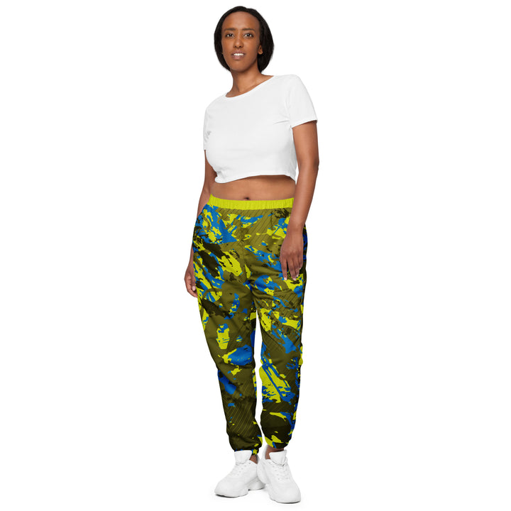 Unisex Track Pants - Green-Blue Shards