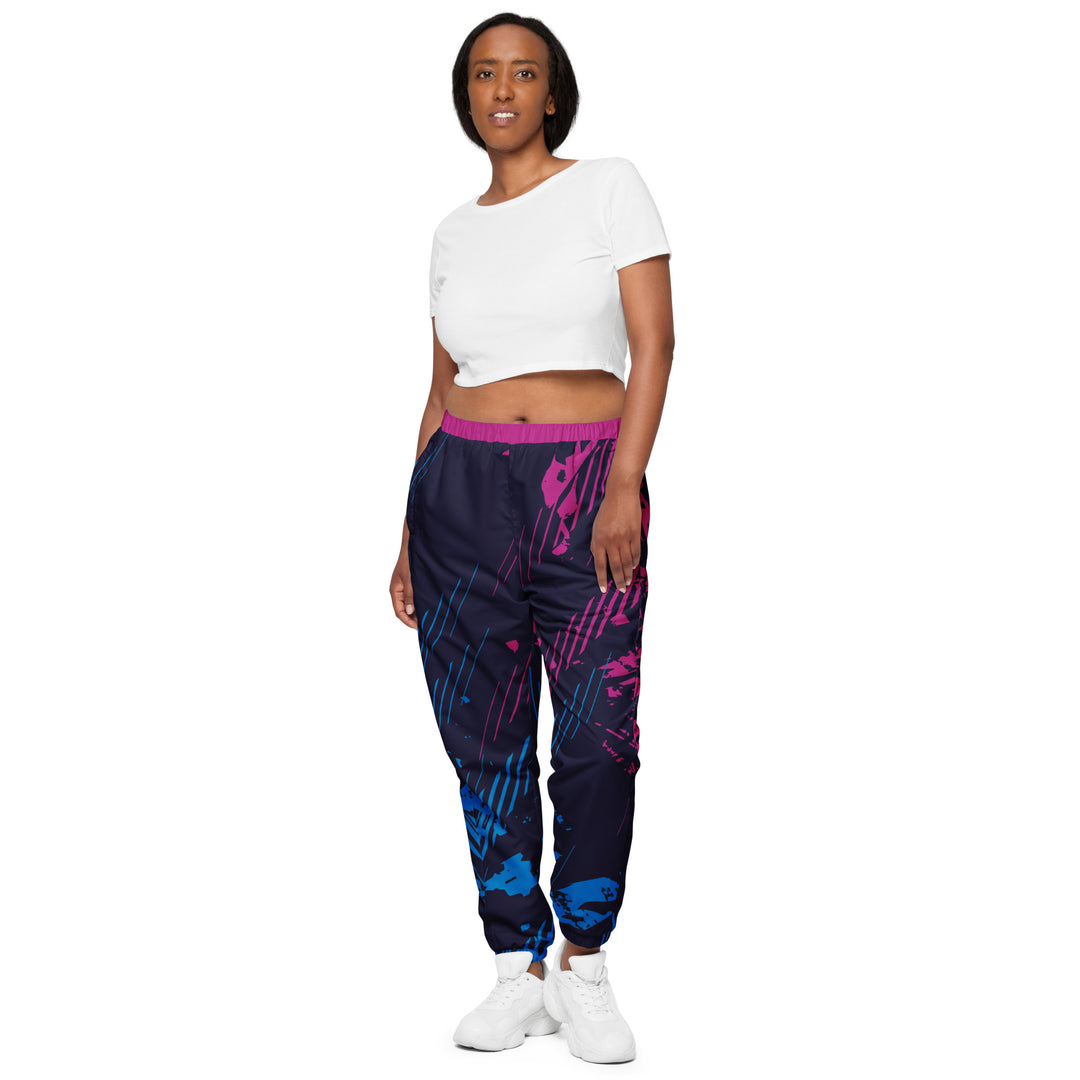 Unisex Track Pants - Blue-Pink Spot