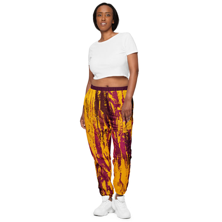 Unisex Track Pants - Yellow-Red Deck