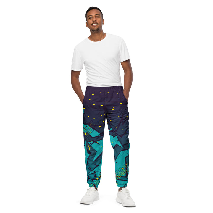 Unisex Track Pants - Blue-Turquoise Player