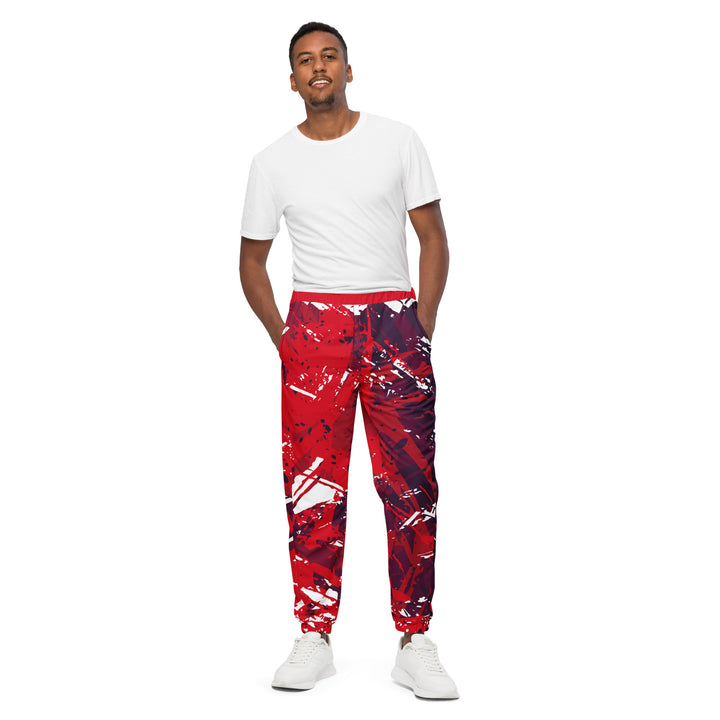 Unisex Track Pants - Red-White Extreme