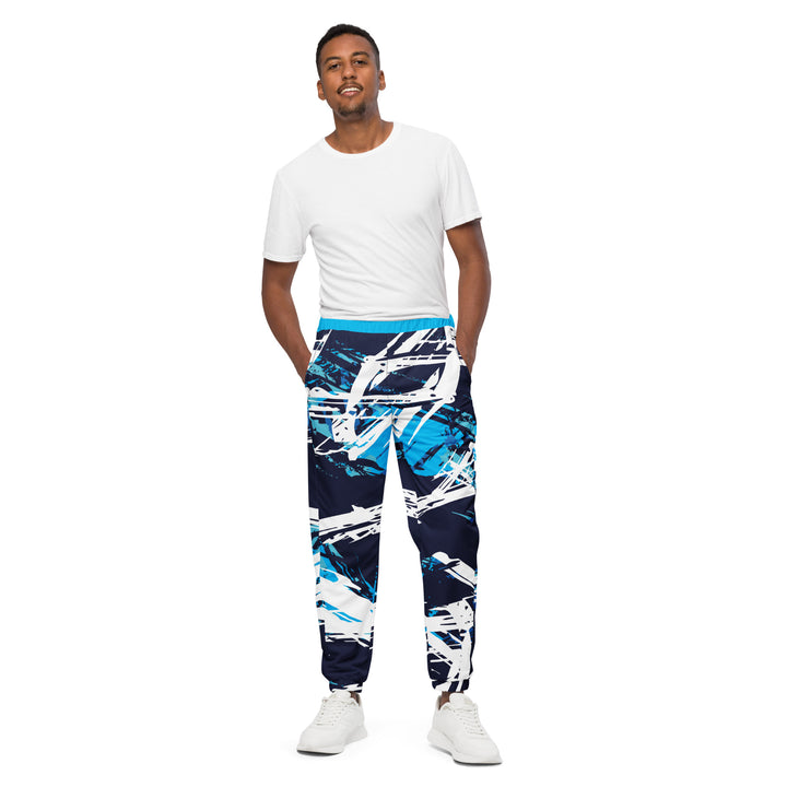 Unisex Track Pants - Blue-White Bonus