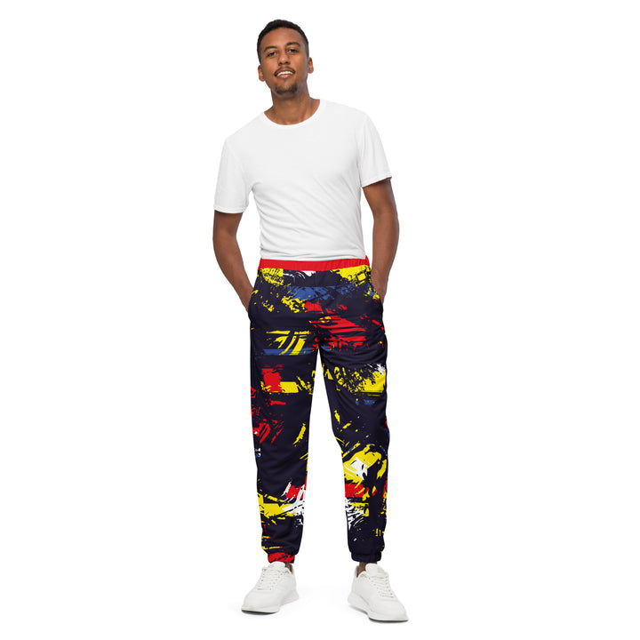 Unisex Track Pants - Blue-Red Reduce