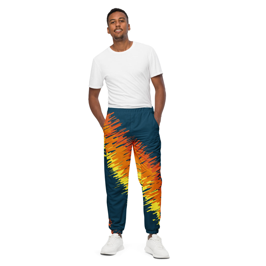 Unisex Track Pants - Blue-Orange Master