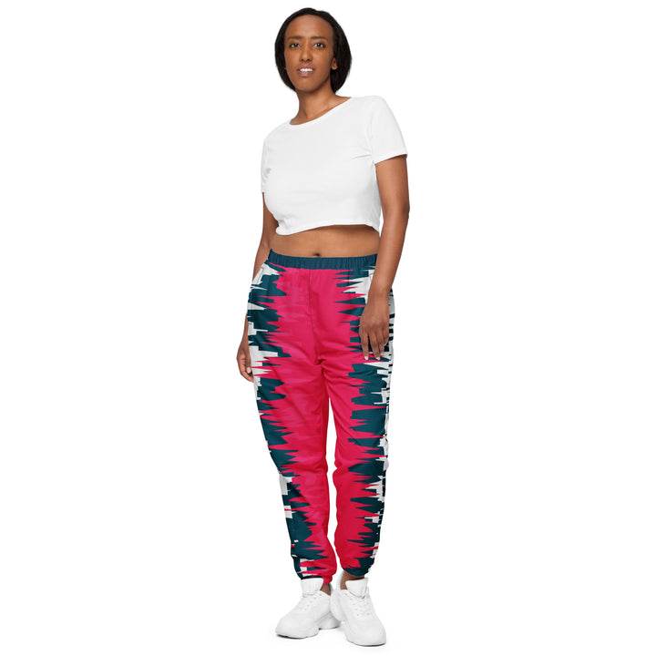 Unisex Track Pants - Blue-Pink Carpet