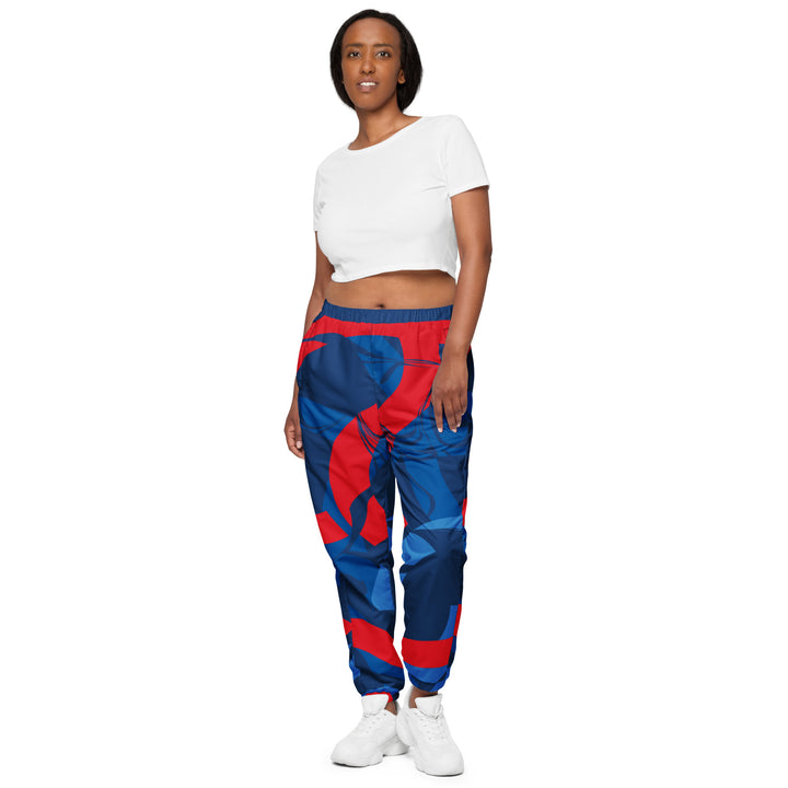 Unisex Track Pants - Blue-Red Illusion