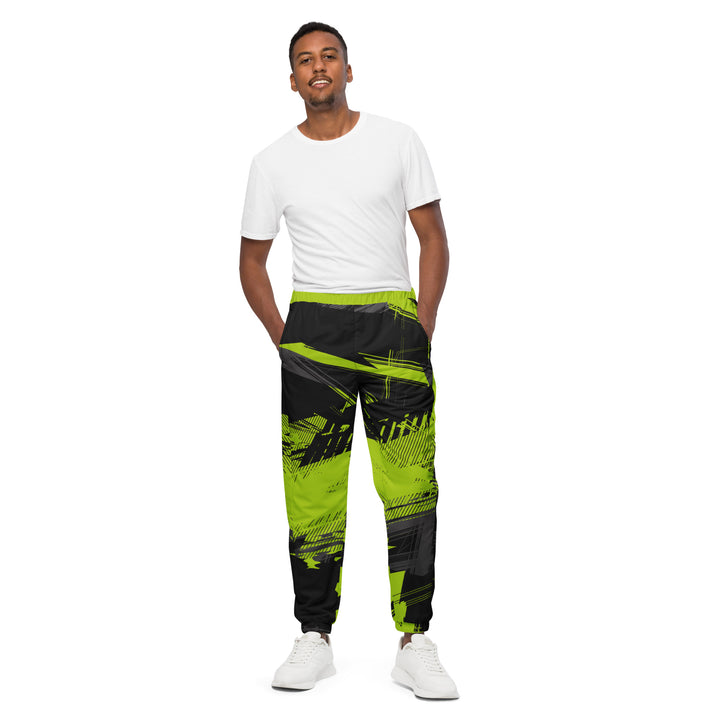 Unisex Track Pants - Black-Green Trailer