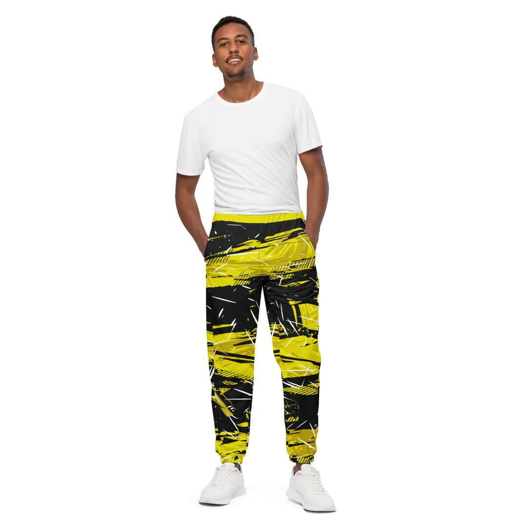 Unisex Track Pants - Black-Yellow Control