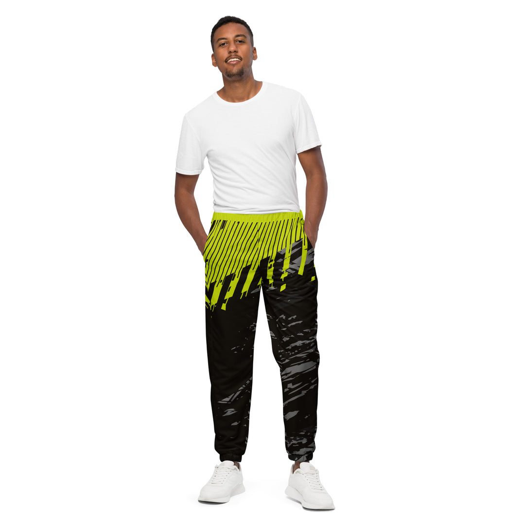 Unisex Track Pants - Black-Green Control