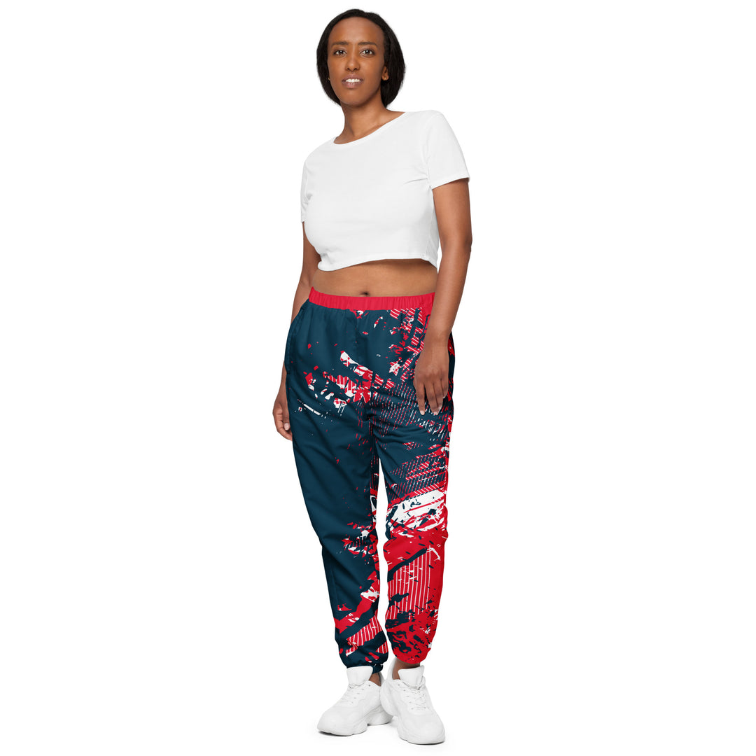 Unisex Track Pants - Blue-Red Duel