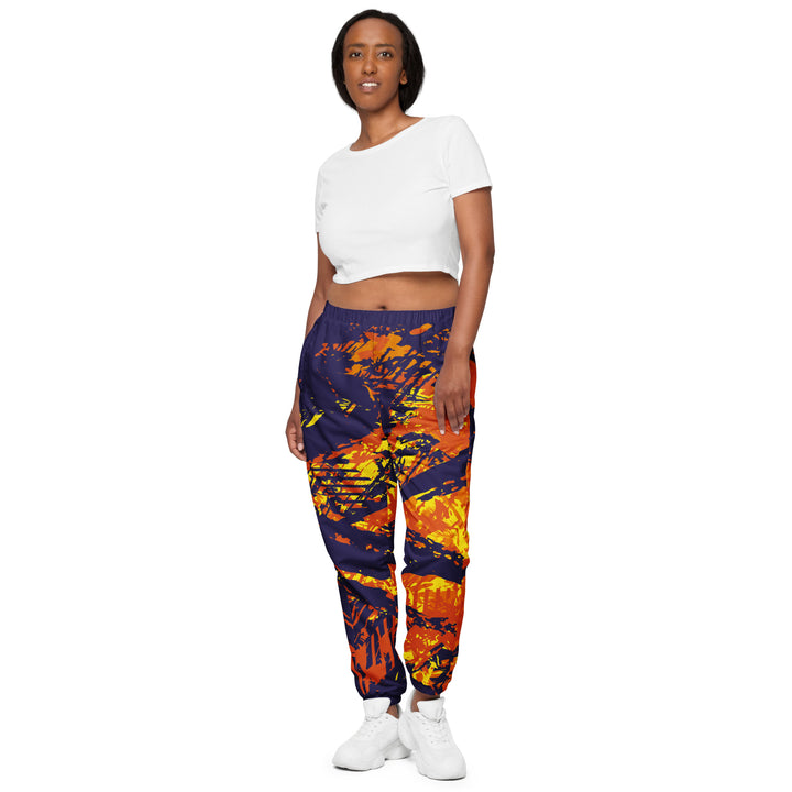 Unisex Track Pants - Purple-Orange Nerve