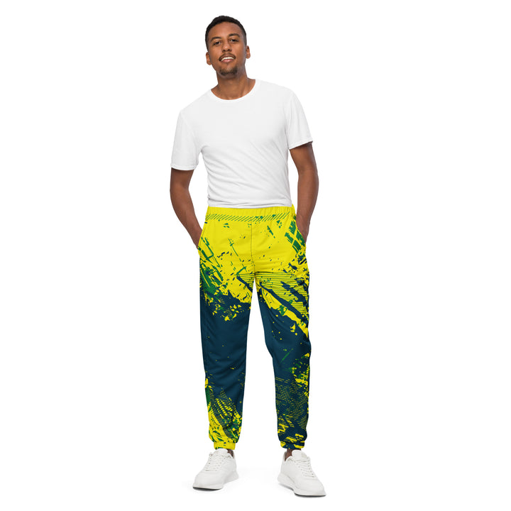 Unisex Track Pants - Green-Yellow Maintain