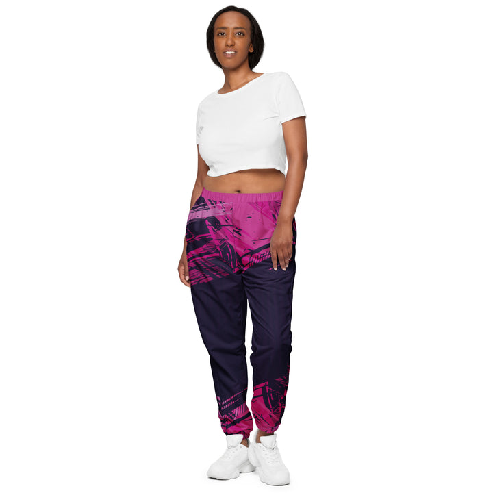 Unisex Track Pants - Purple-Pink Escape