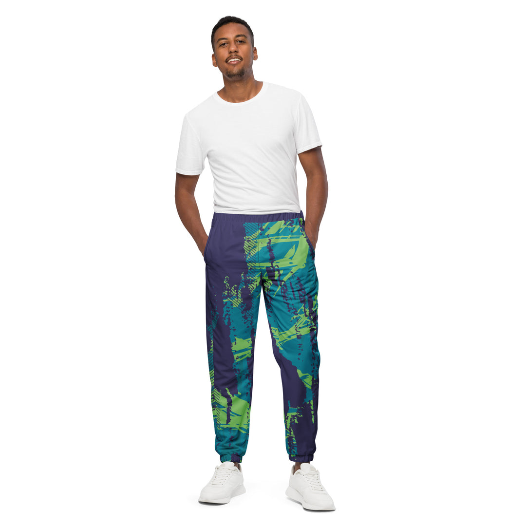 Unisex Track Pants - Purple-Green Pass