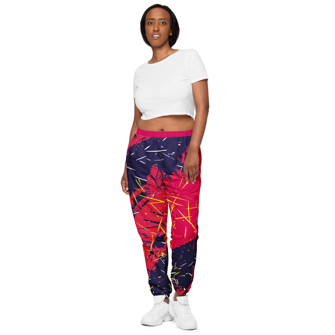 Unisex Track Pants - Purple-Pink Blaze