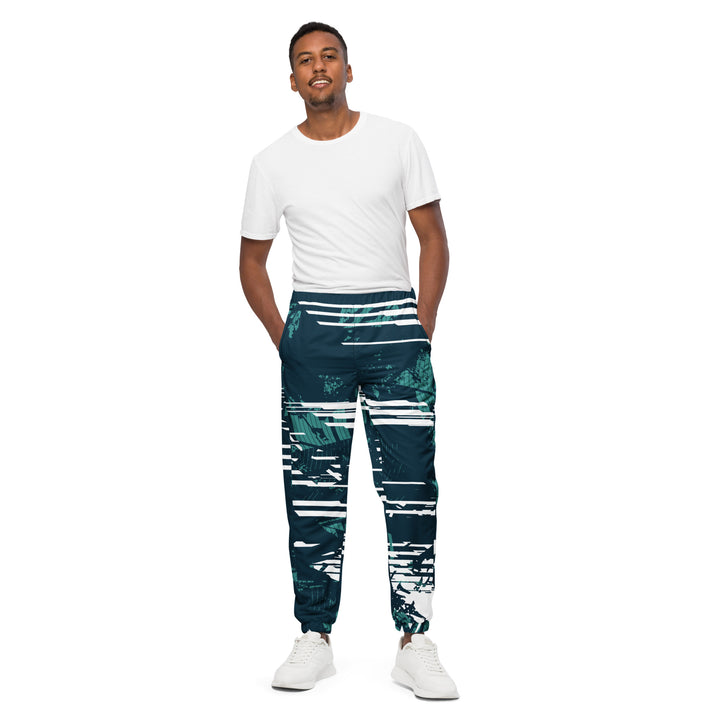 Unisex Track Pants - Green-White Aware