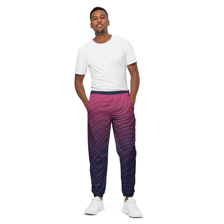 Unisex Track Pants - Purple Map