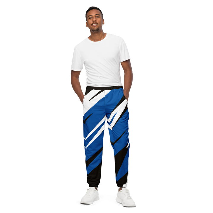 Unisex Track Pants - Black-Blue Fast