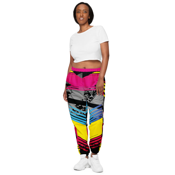 Unisex Track Pants - Yellow-Pink Shaft