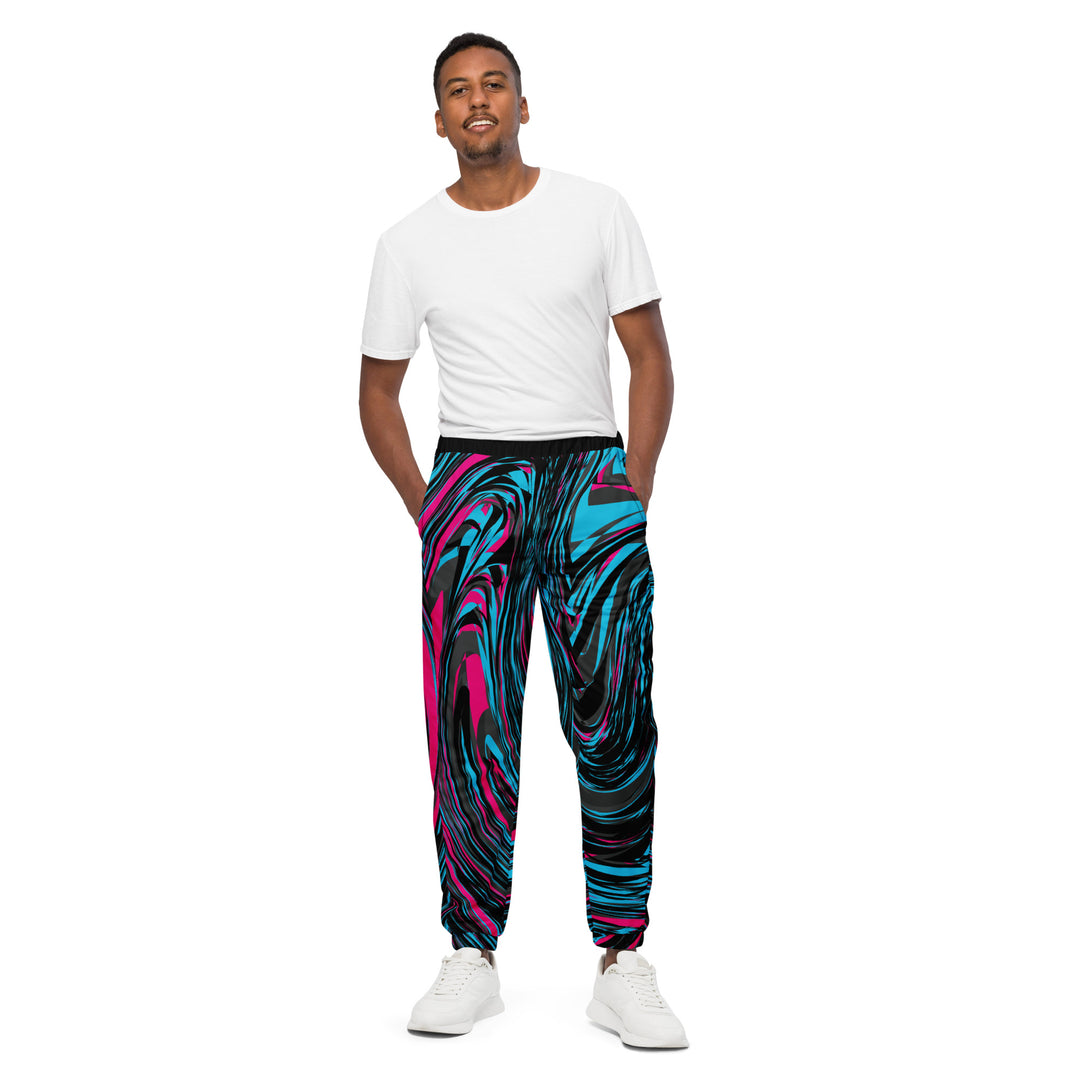 Unisex Track Pants - Blue-Pink Blend