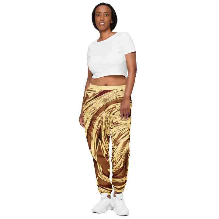 Unisex Track Pants - Beige-Brown Blend