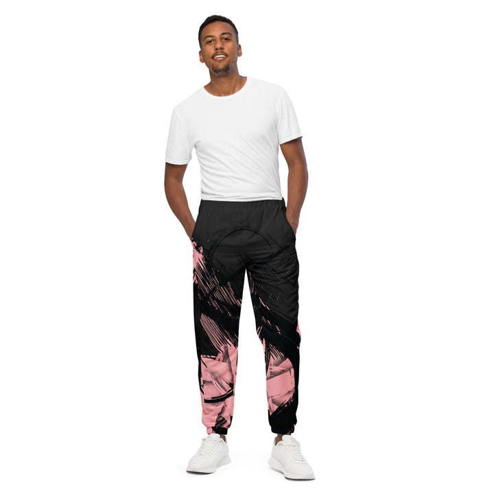 Unisex Track Pants - Black-Red Shadow