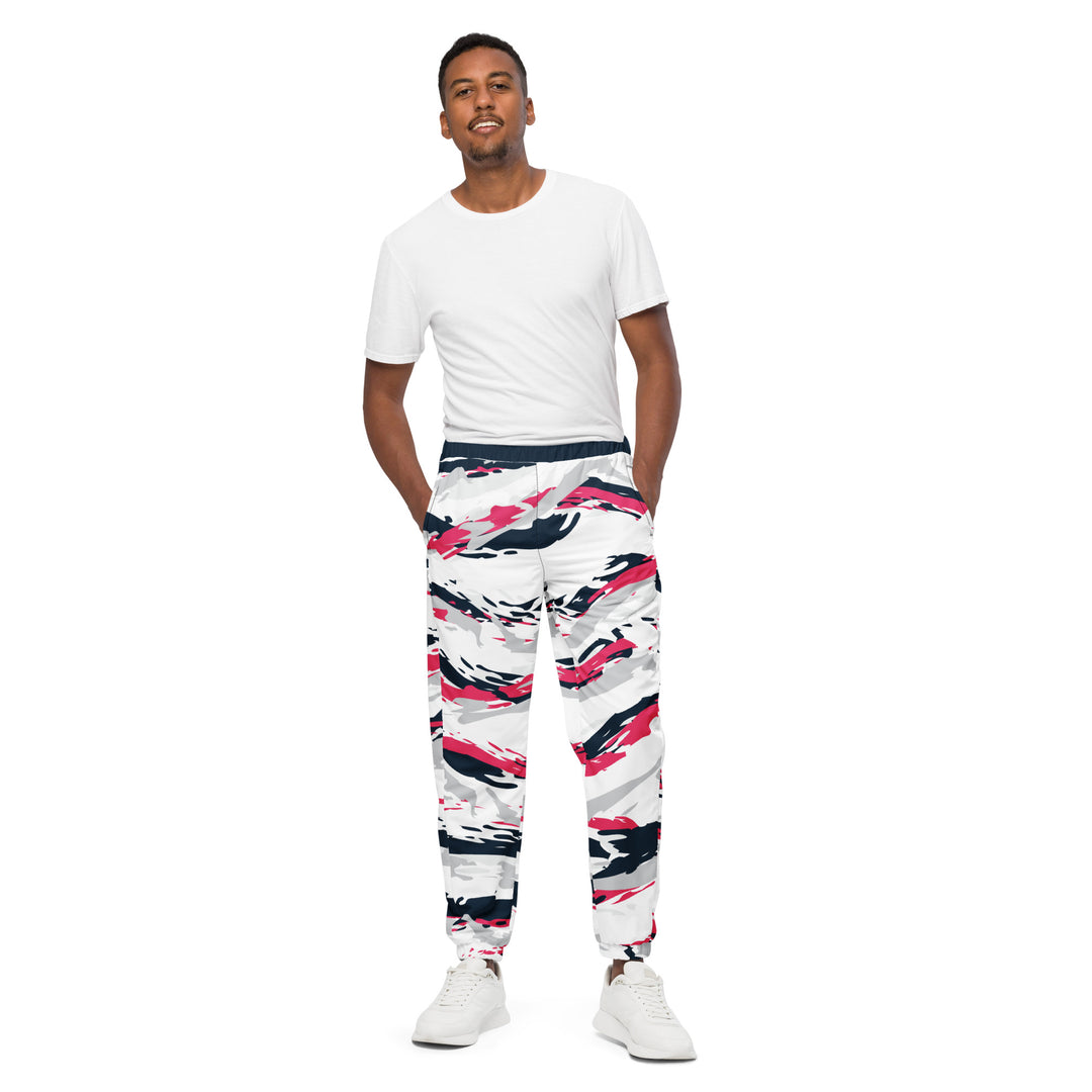 Unisex Track Pants - White-Pink River