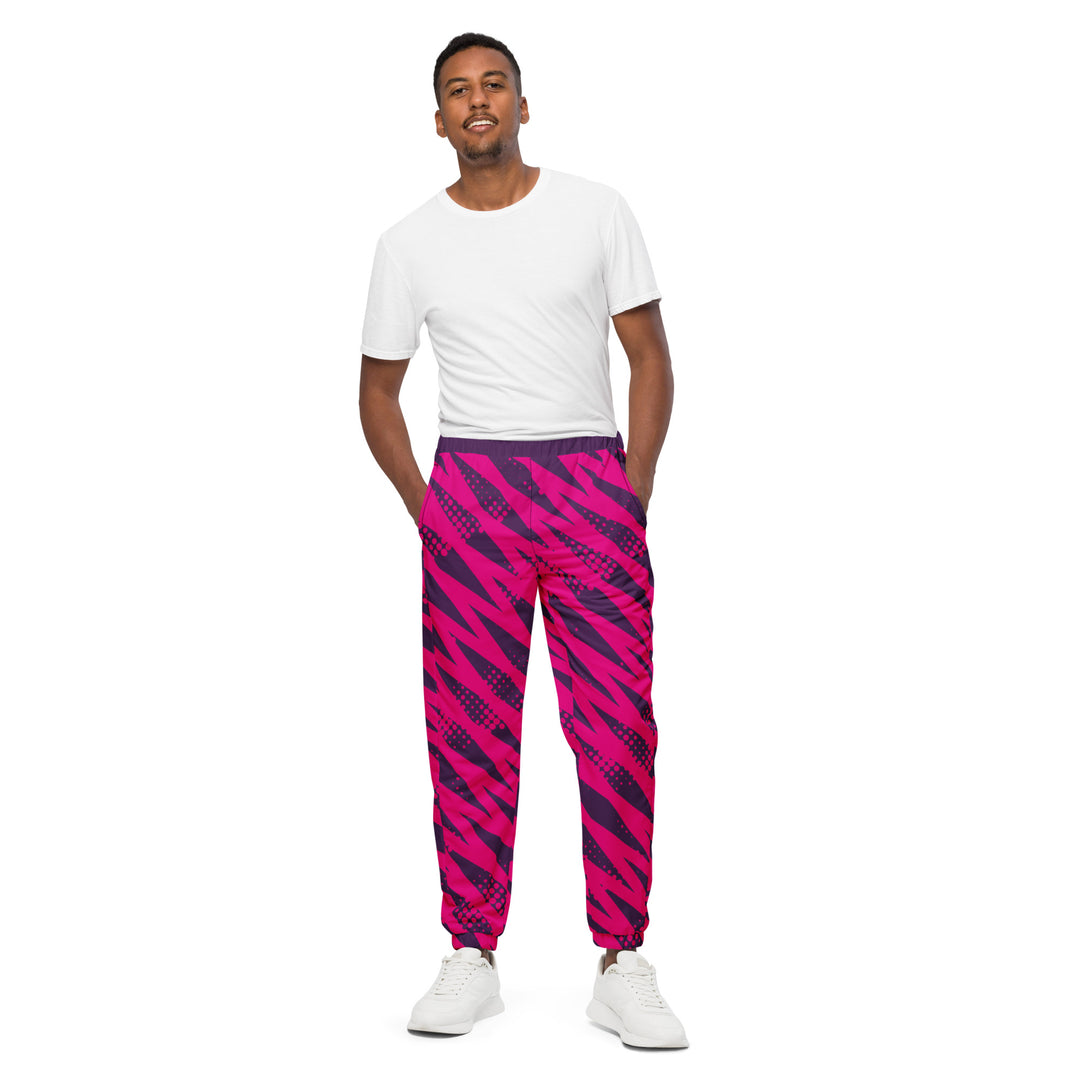 Unisex Track Pants - Pink-Purple Diamond
