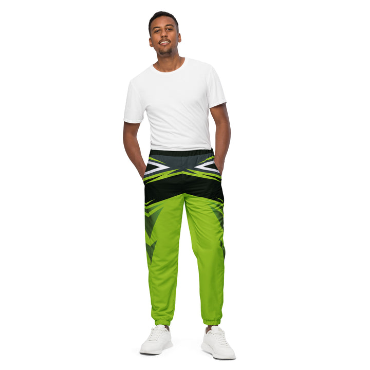 Unisex Track Pants - Black-Green Play