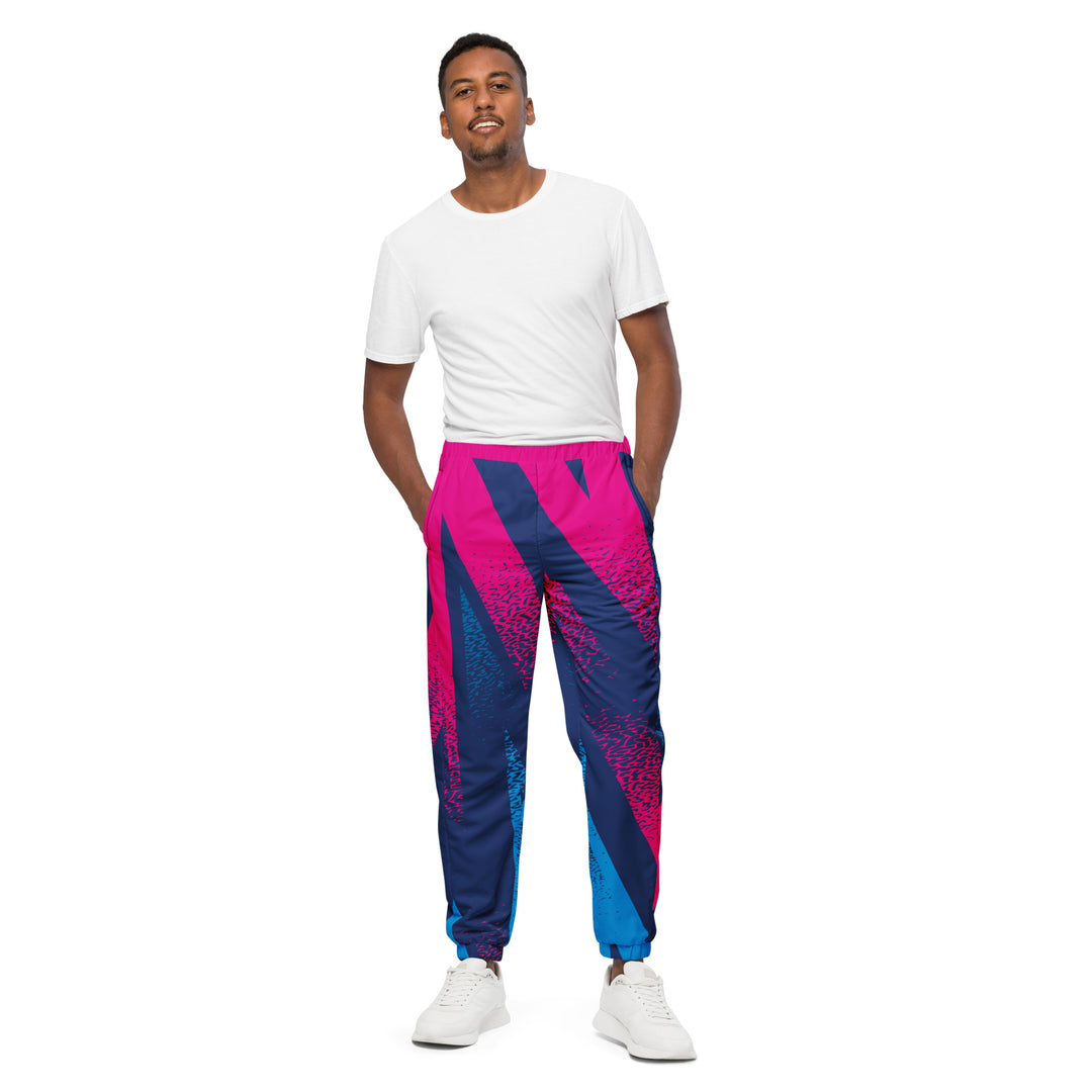 Unisex Track Pants - Blue-Pink Dots