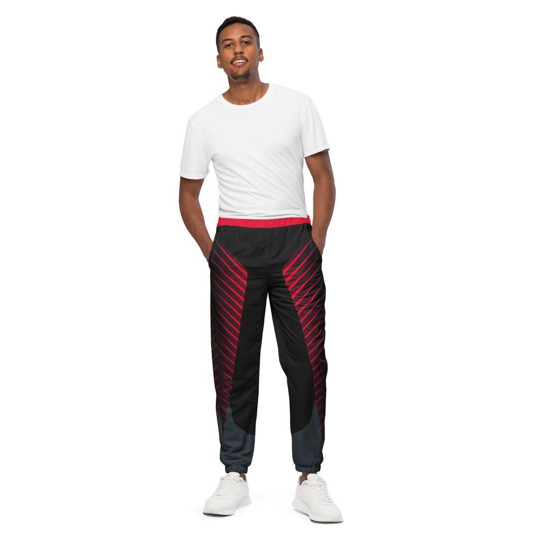 Unisex Track Pants - Black-Red Hermes