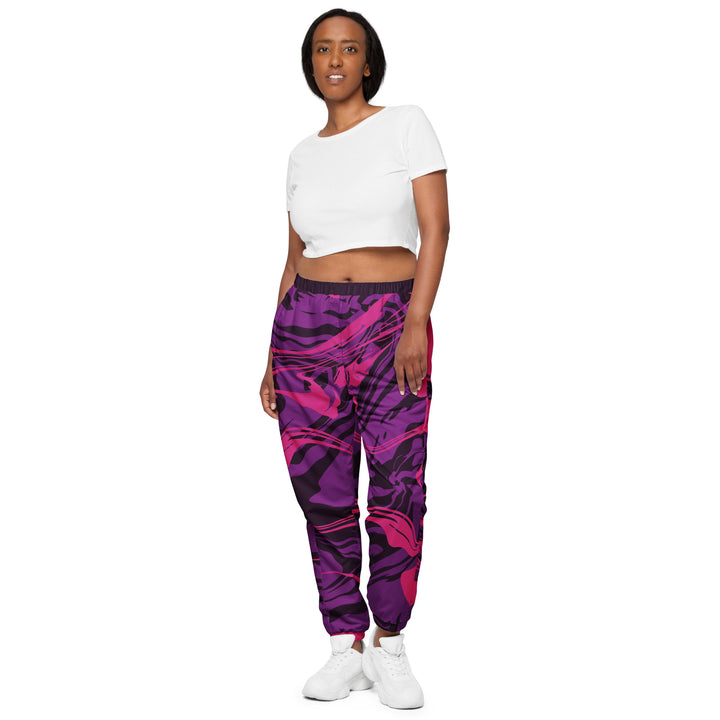 Unisex Track Pants - Purple-Pink Smoke