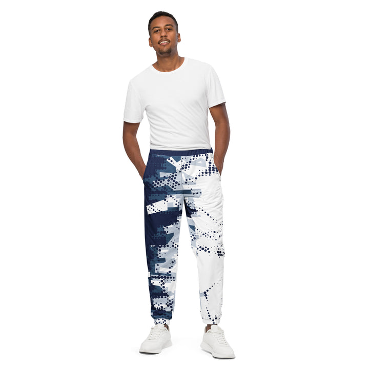 Unisex Track Pants - Blue-White City