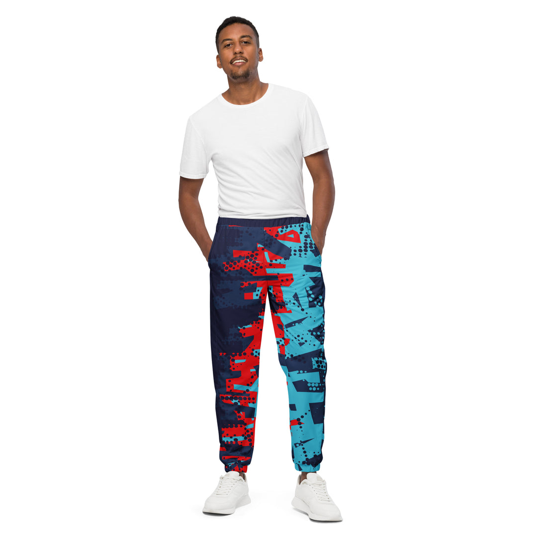 Unisex Track Pants - Blue-Red City