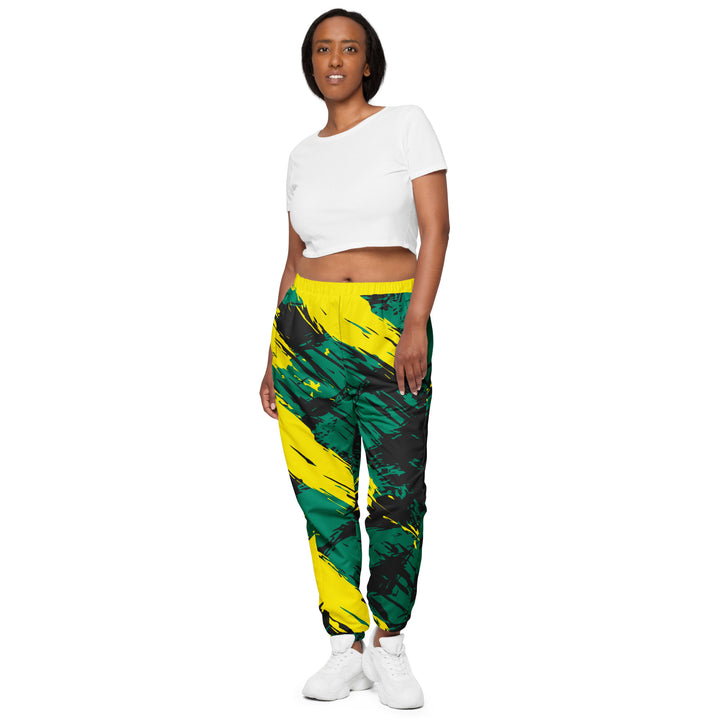 Unisex Track Pants - Green-Yellow Riot