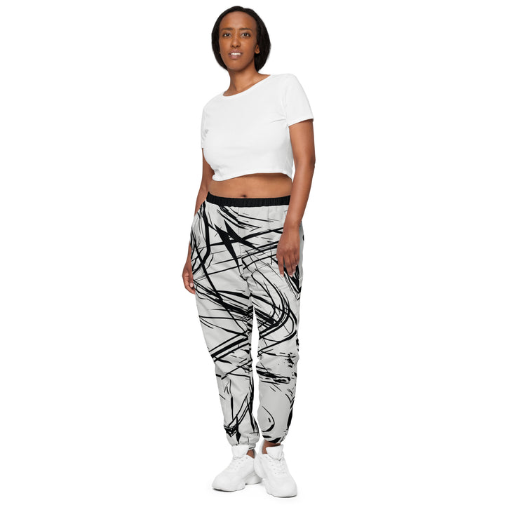 Unisex Track Pants - Grey-Black Strings