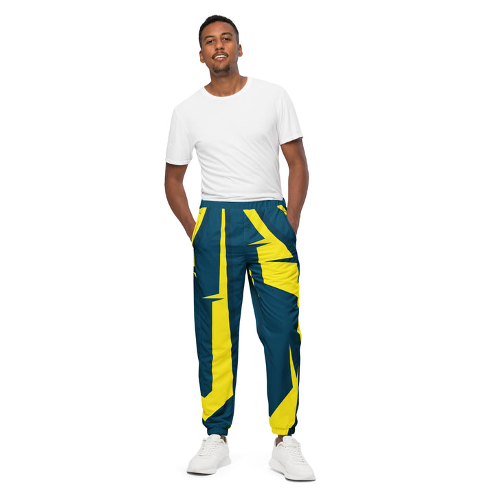 Unisex Track Pants - Blue-Yellow Room