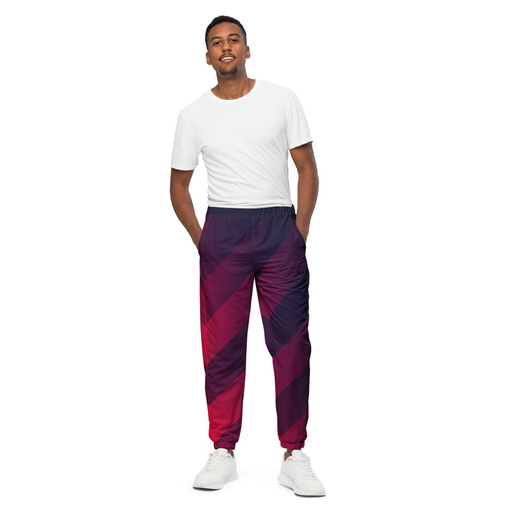 Unisex Track Pants - Red Angle