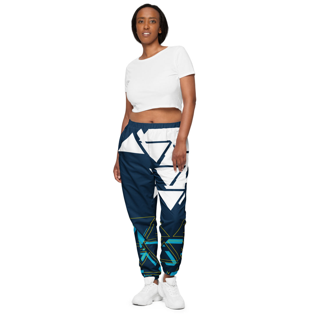 Unisex Track Pants - Blue-White Agent