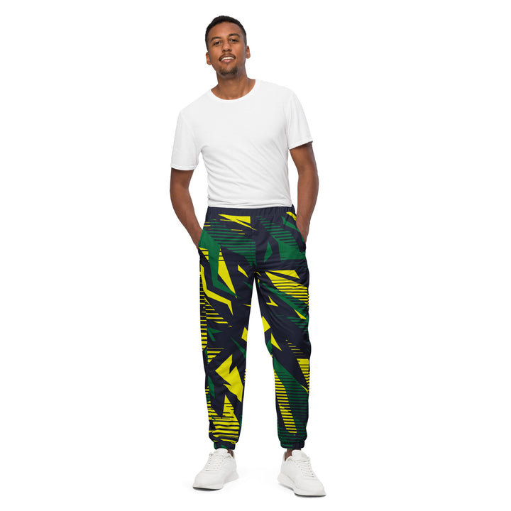 Unisex Track Pants - Black-Yellow Arrow