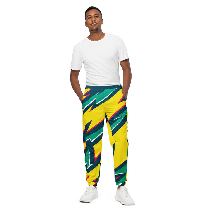 Unisex Track Pants - Yellow-Green Graffiti