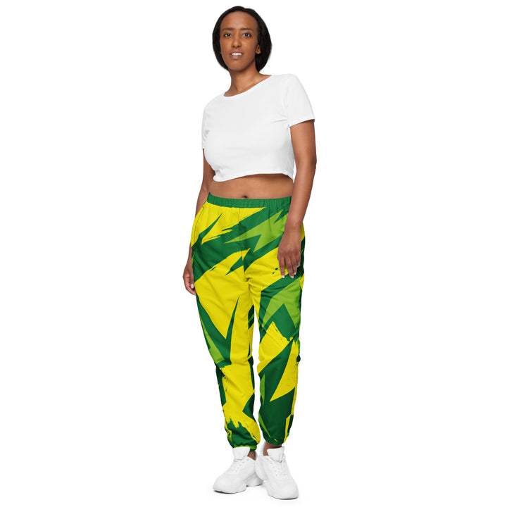 Unisex Track Pants - Green-Yellow Edge