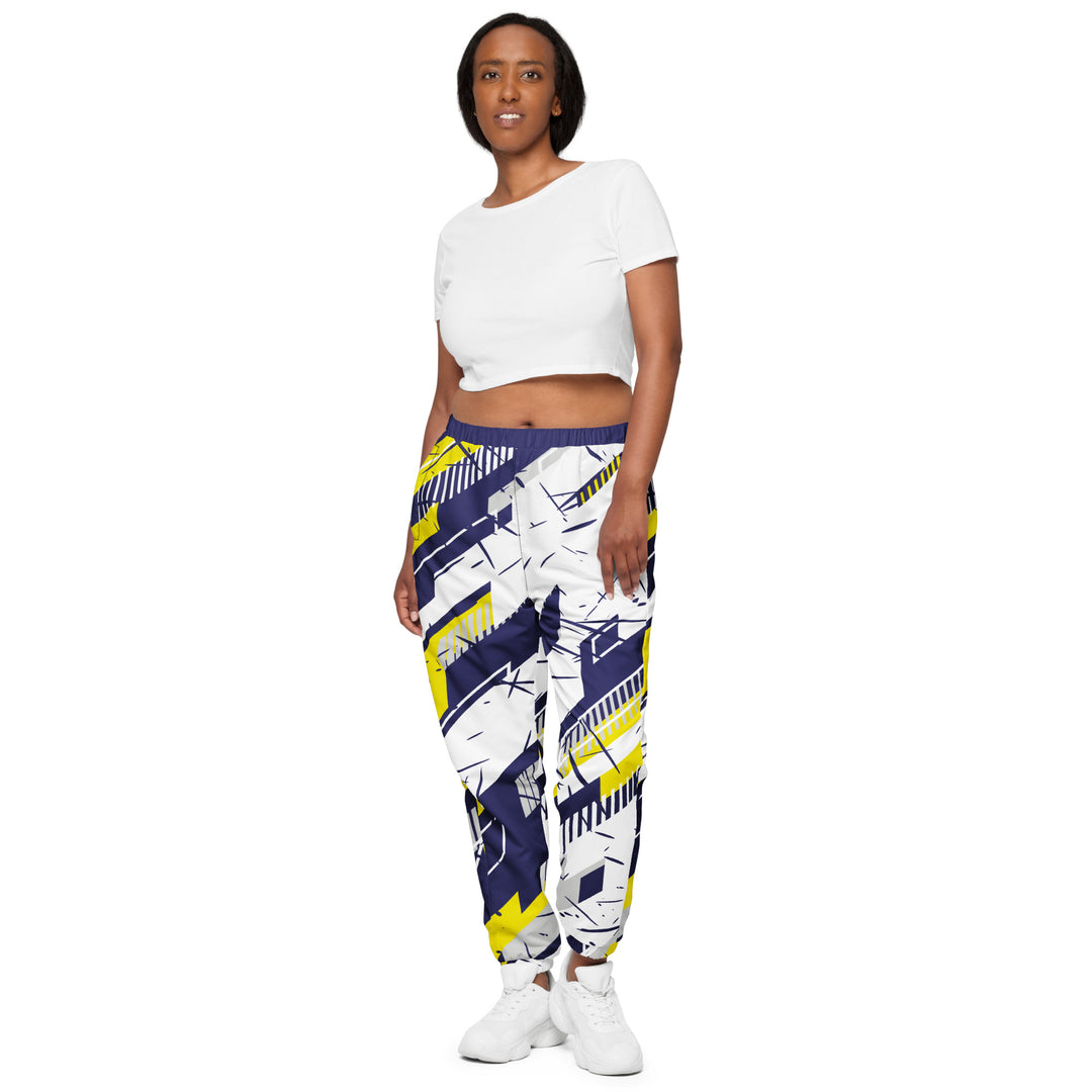 Unisex Track Pants - White-Purple Track