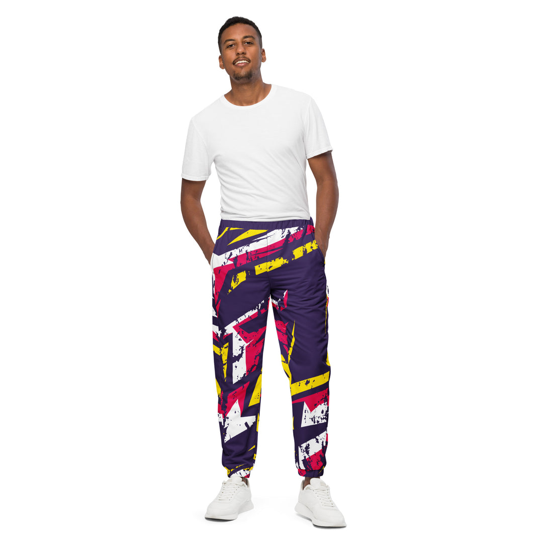 Unisex Track Pants - Purple-Pink Graffiti