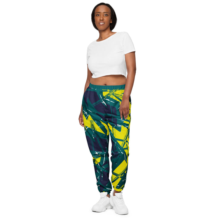 Unisex Track Pants - Green-Yellow Tough